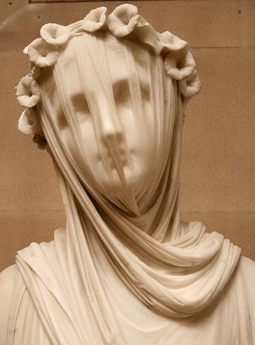 statue with veil